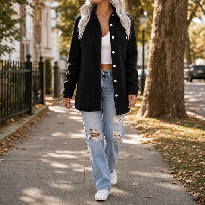 Corvella – Oversized Wide-Wale Shirt Jacket