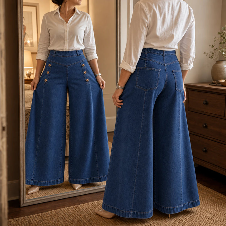 Formelle – High-Waisted Wide-Leg Jeans