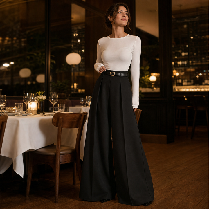 Vellora – High-Waisted Wide-Leg Trousers