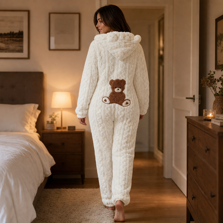 Cubwarm – Cable-Knit Hooded Bear Onesie
