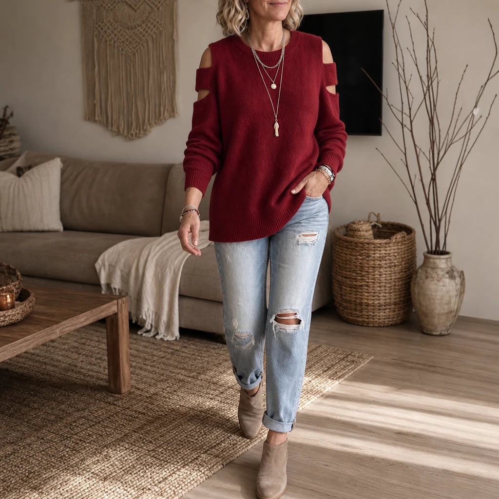 Overa – Double Cutout Knit Sweater