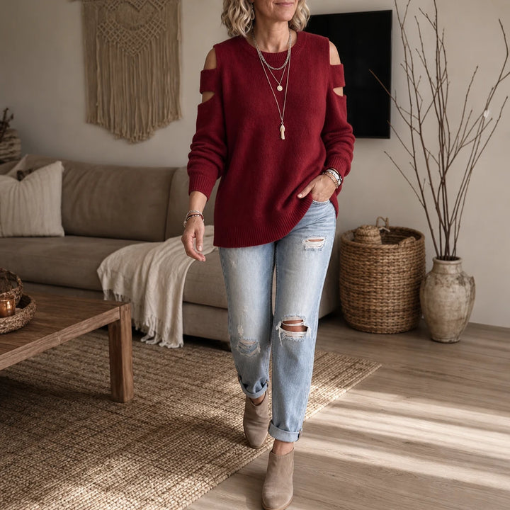 Overa – Double Cutout Knit Sweater