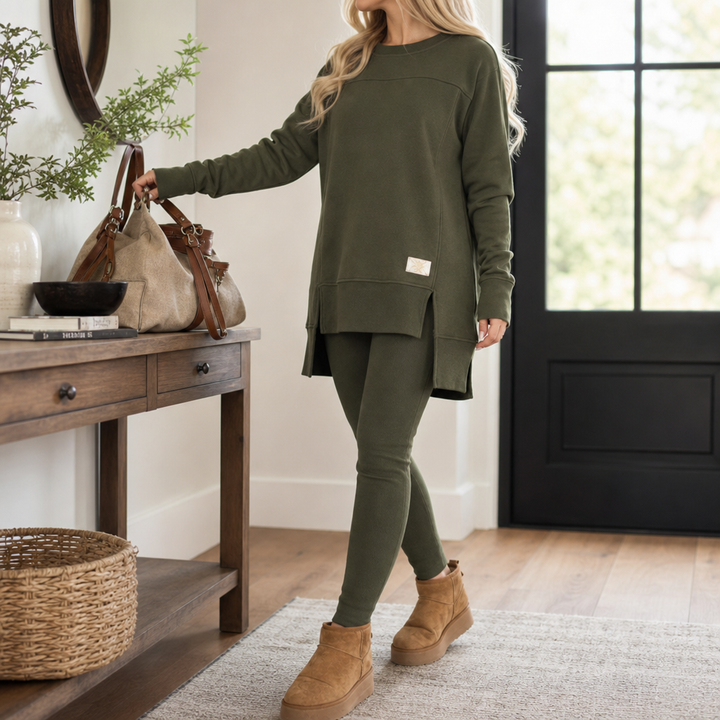 Wearbella – Split Sleeve Top And Pants Set
