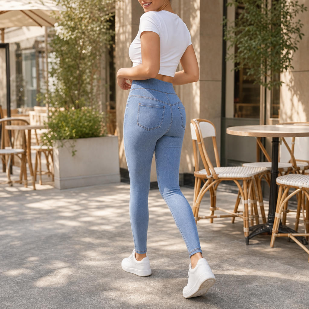 Slimwaist – High-Rise Tapered Ankle Stretch Jeans
