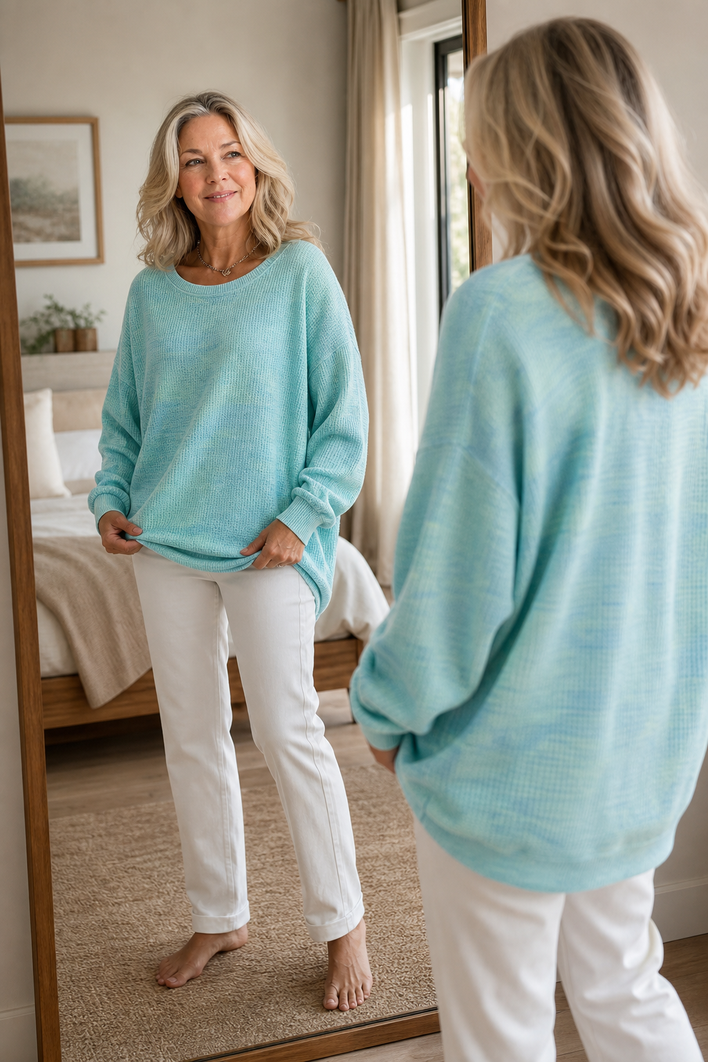 Wearbella – Oversized Ribbed Knit Pullover Sweater