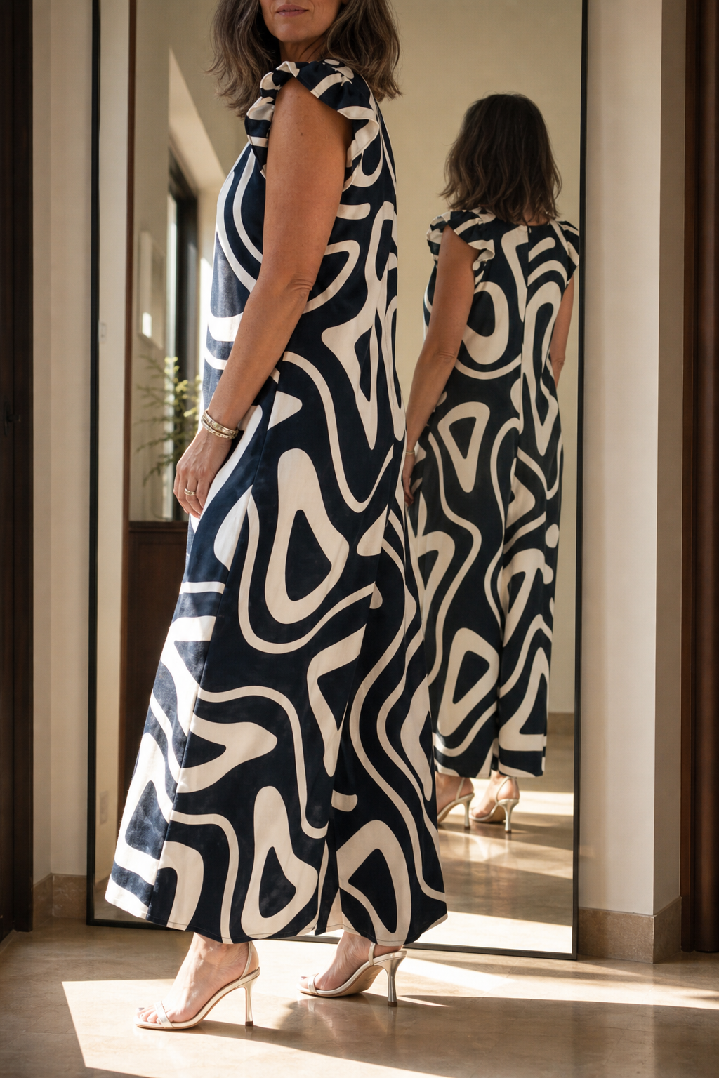 Flowden – Abstract Print Flowy Jumpsuit