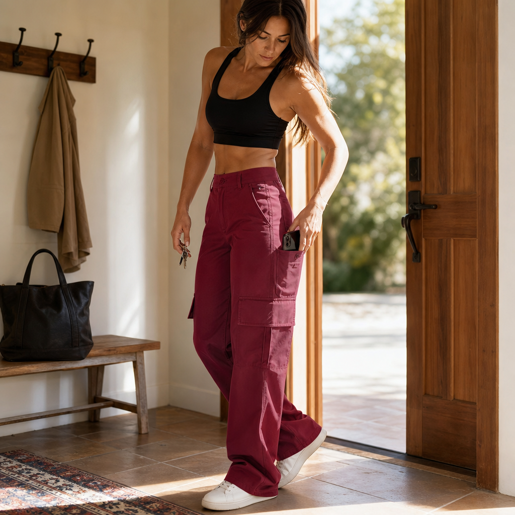 Silhoette – High-Waisted Straight-Leg Cargo Pants