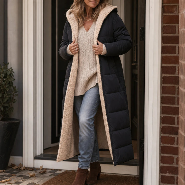 Reversa – Long Quilted Reversible Puffer Coat