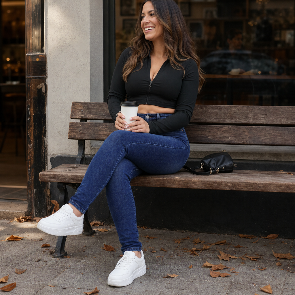 Thermabelle – Plush-Lined High-Rise Skinny Jeans