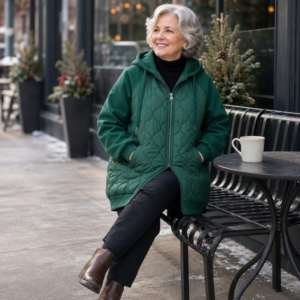 Wearbella – Spliced Quilted Hooded Puffer Jacket