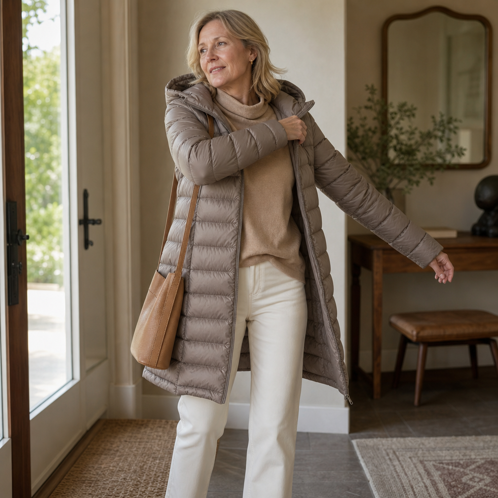 Veluna – Long Quilted Puffer Coat