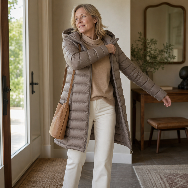 Veluna – Long Quilted Puffer Coat