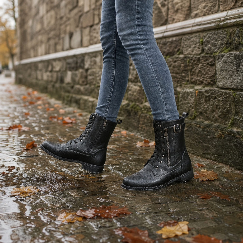Amarah – Lace-Up Side-Zip Ankle Boots