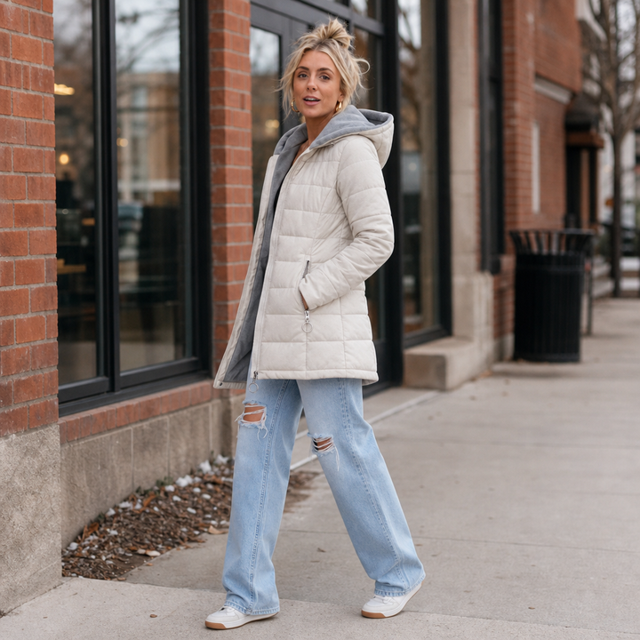 Cozelle – Quilted Hooded Insulated Puffer Coat