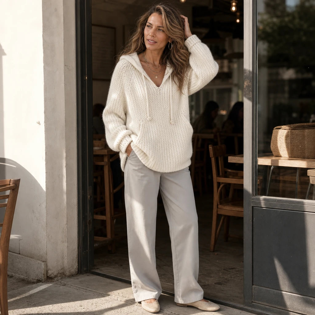 Hoodlune – Chunky Knit Hooded Pullover