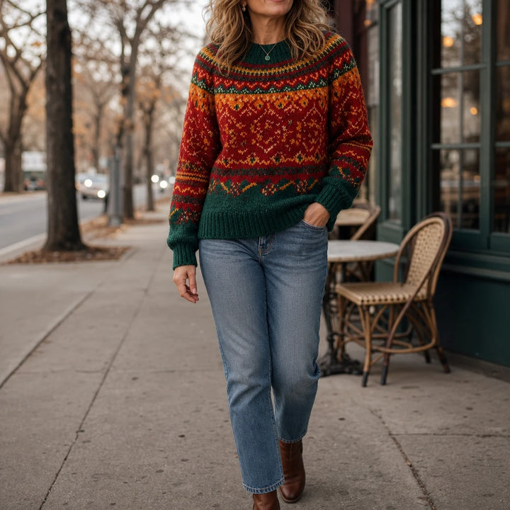 Overa – Colourful Fair Isle Knit Sweater