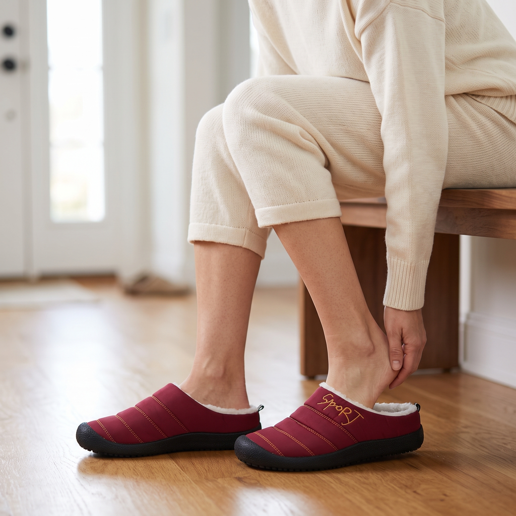 Winterelle – Fleece-Lined Look Winter Slip-On Shoes