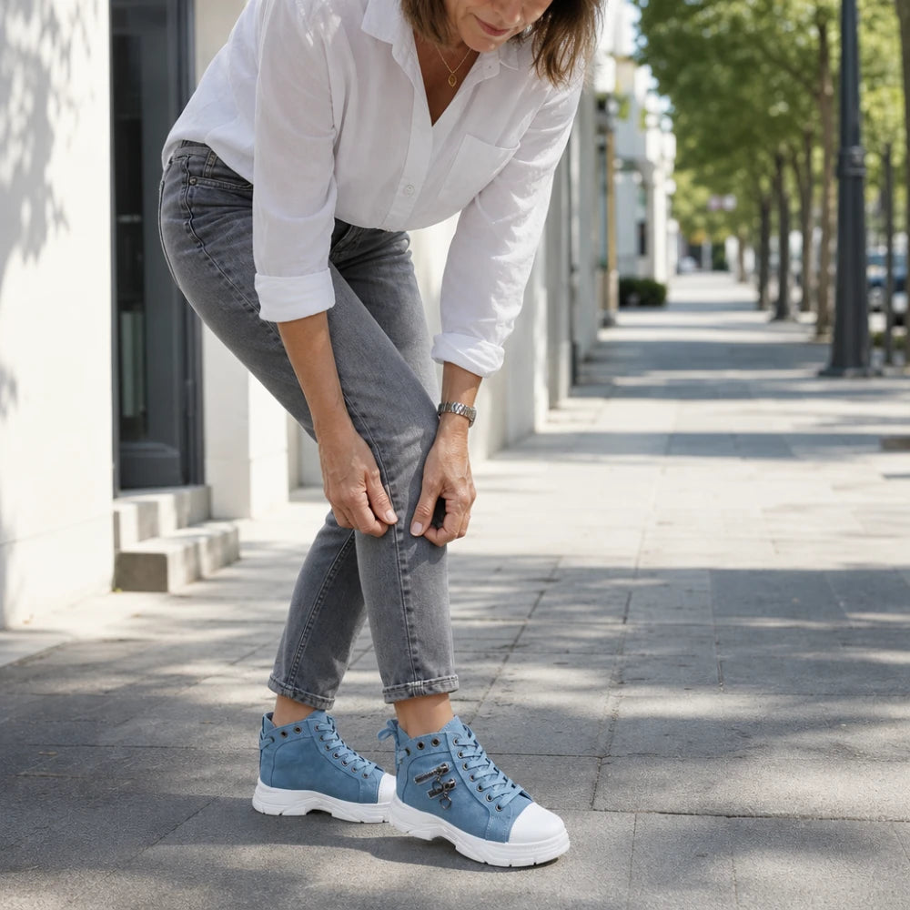 Breezara – Lace-Up Platform Sneaker Boots
