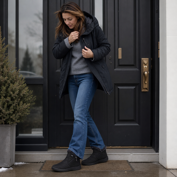 Lunavia – Plush-Lined Zipper Ankle Boots