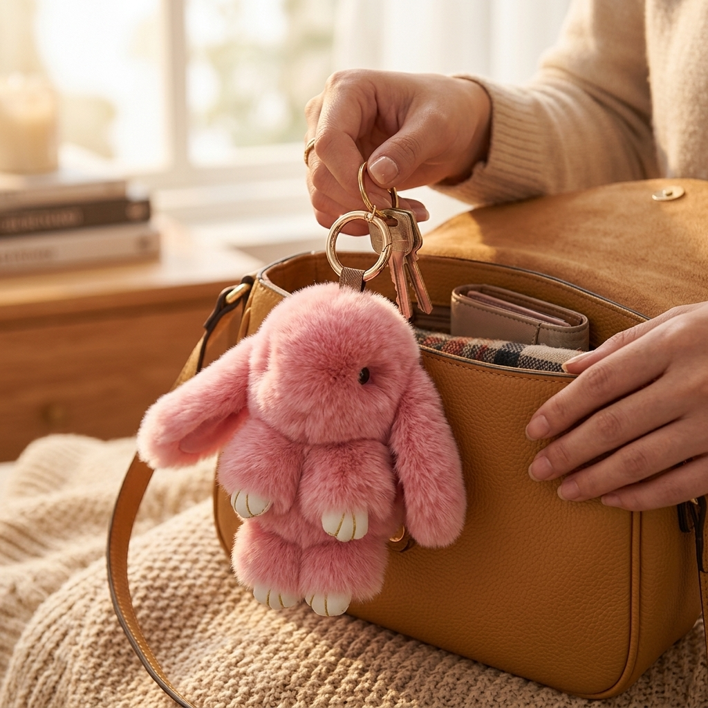 Luluri - Fluffy Bunny Bag Charm