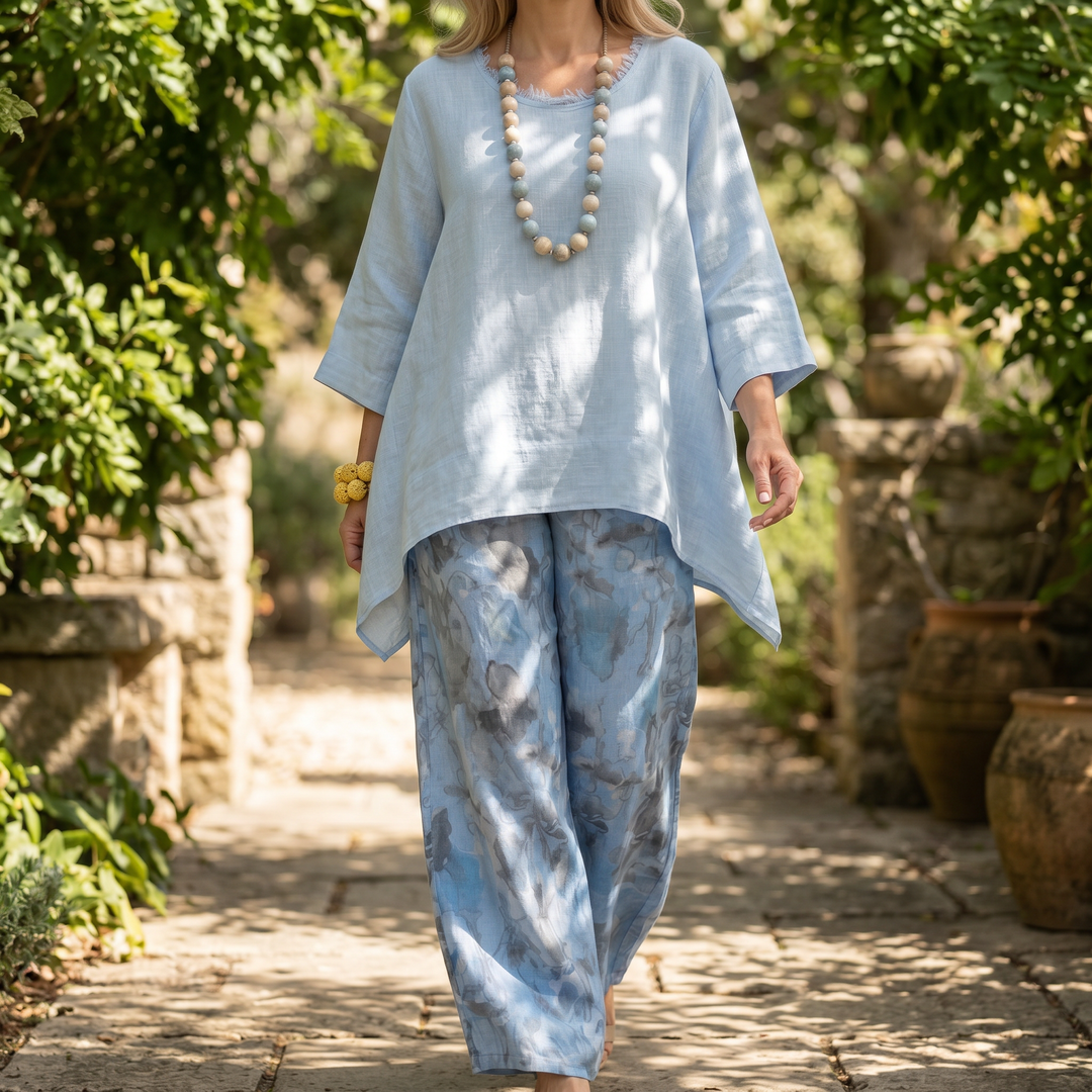 Linova™ – Artful Linen Two-Piece for Easy Days