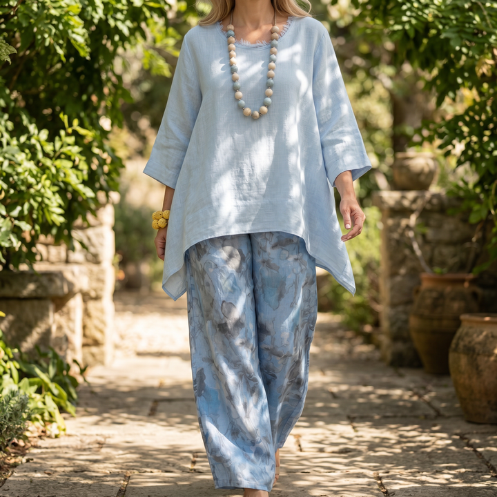 Linova™ – Artful Linen Two-Piece for Easy Days