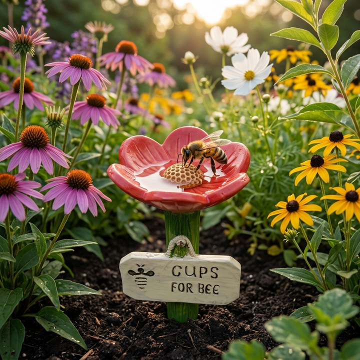 Bloomsip – Flower Shaped Bee Watering Station