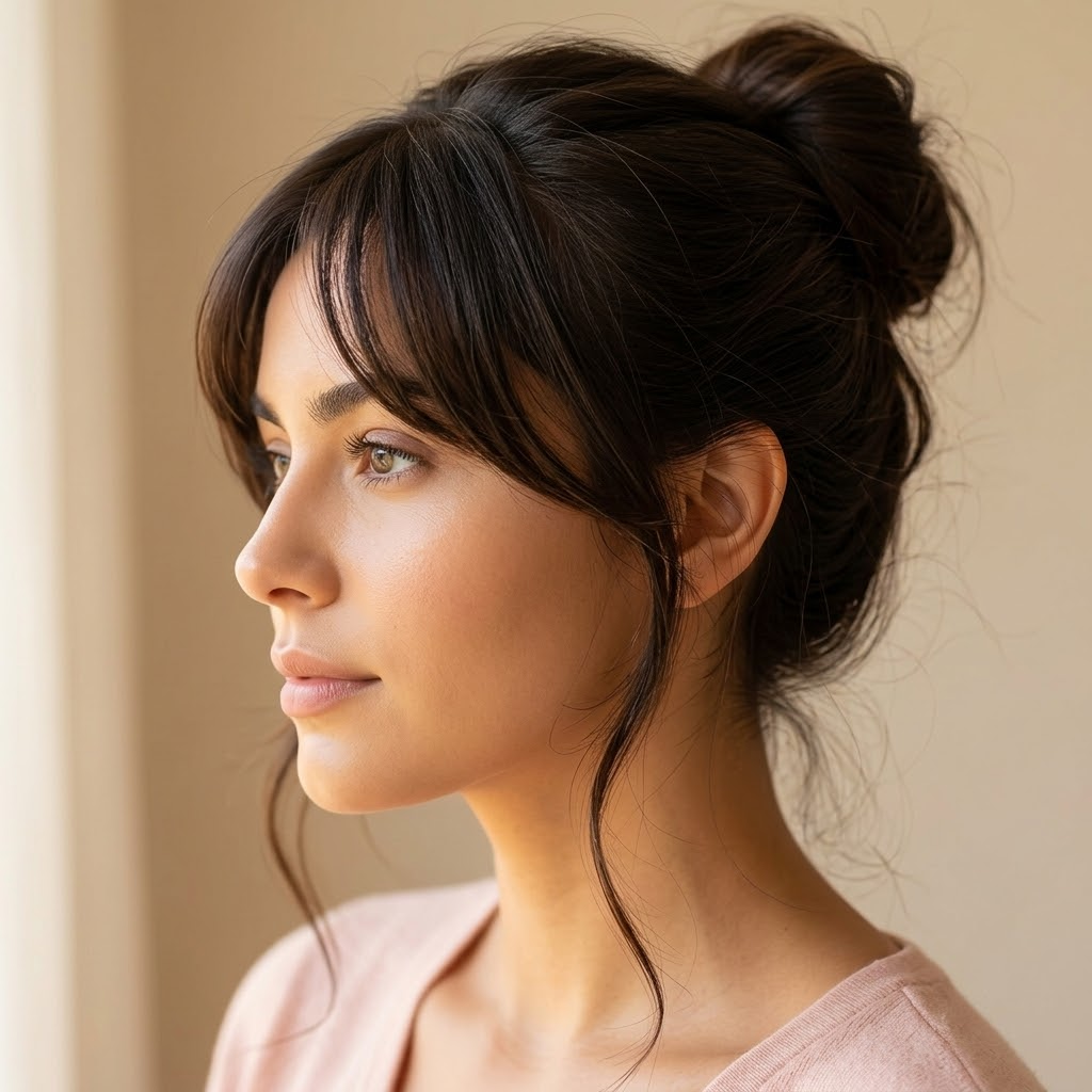 Fringelle™ – Seamless Clip-In Bangs Topper