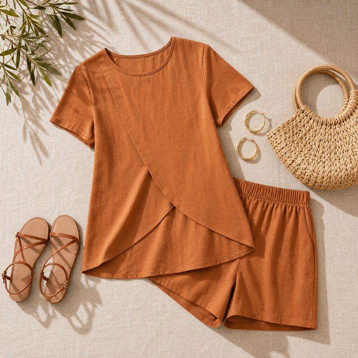 Solenza™ – Tulip-Hem Two-Piece Summer Set