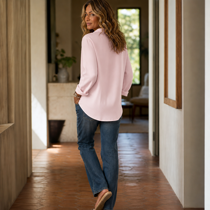 Ruffle & Rose – Ruffle V-Neck Blouse