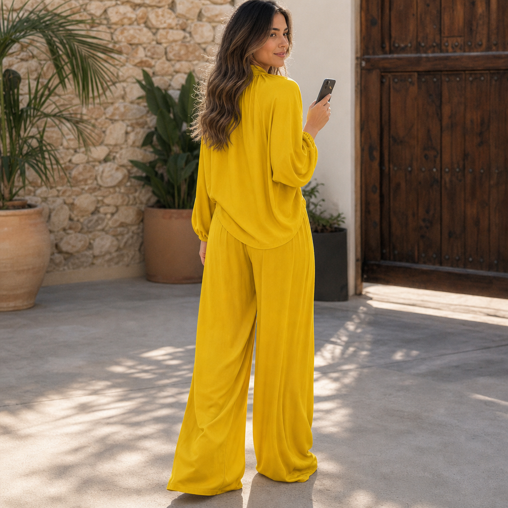 Softwear – Relaxed Fit Matching Top And Trouser Set