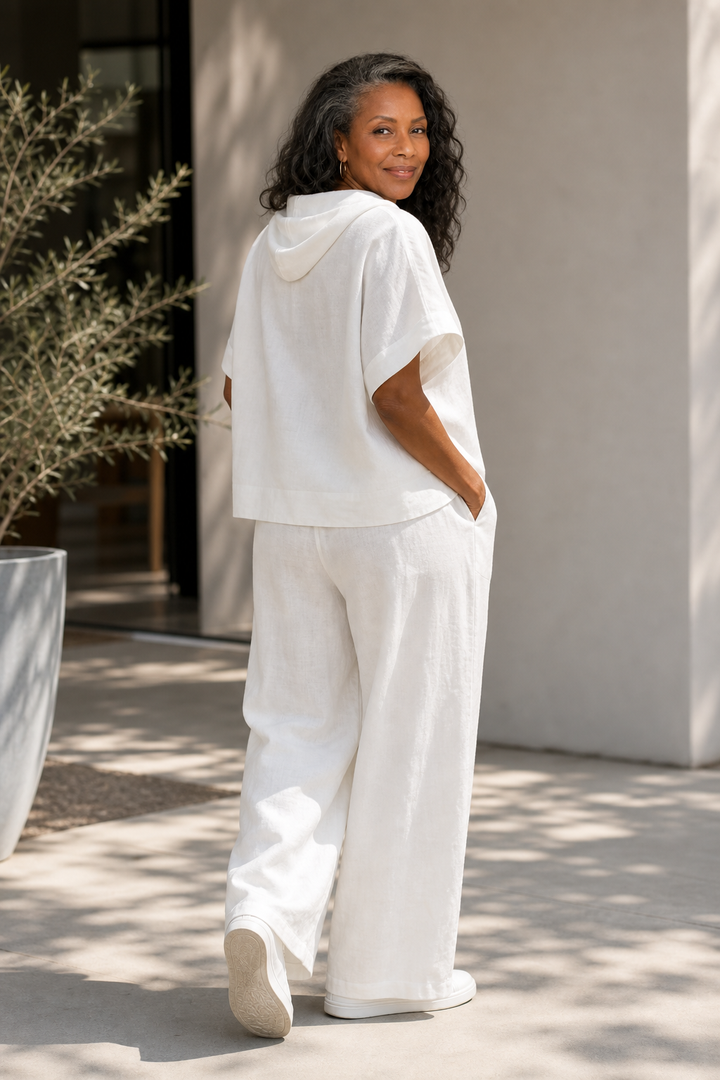 Weekendly – Wide-Leg Hoodie And Pants Lounge Set
