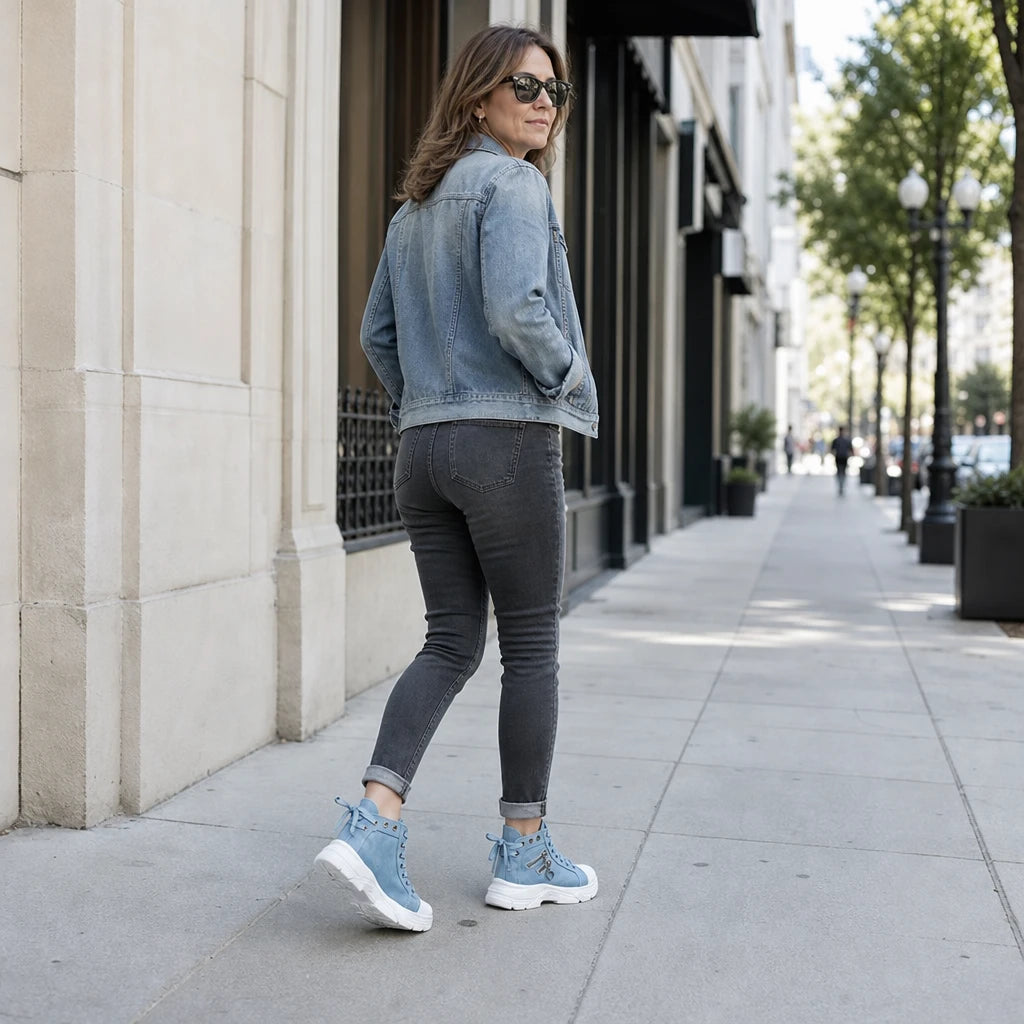 Breezara – Lace-Up Platform Sneaker Boots