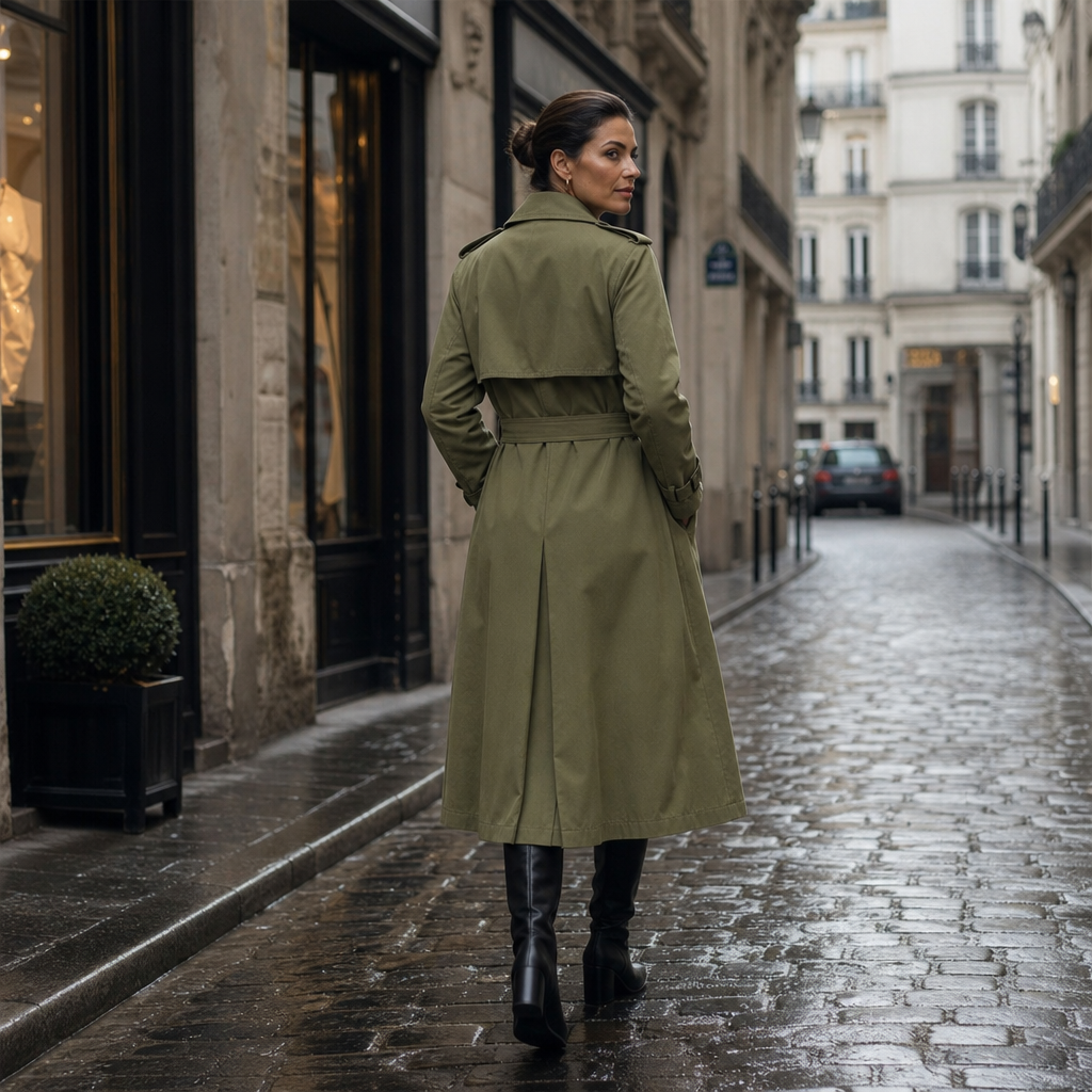 Mayfield – Double-Breasted Belted Long Trench Coat