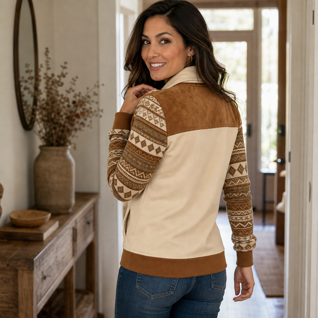 Marlowe – Western Panel Half-Zip Pullover