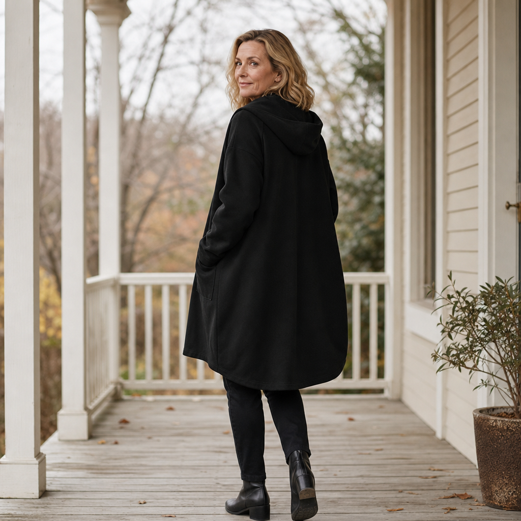 Wrenlora – Hooded Mid-Length Relaxed Coat