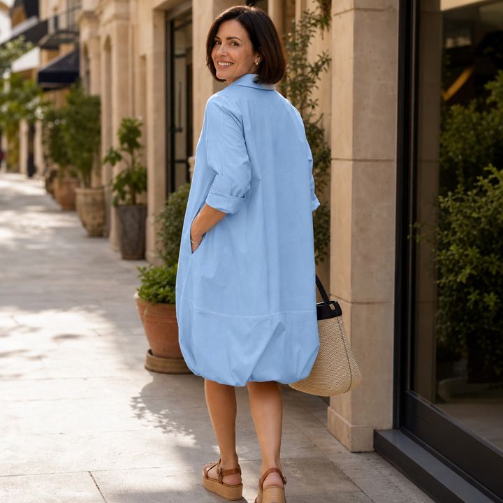 Wearbella – Button-Front Relaxed Shirt Dress