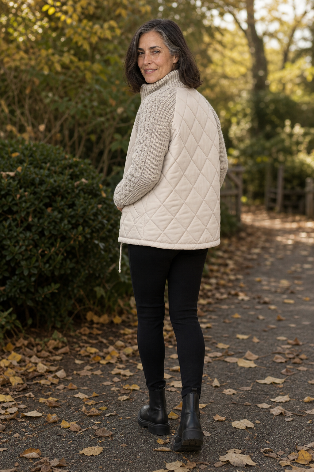 Knitpuff – Knit-Panel Quilted Patchwork Puffer Jacket