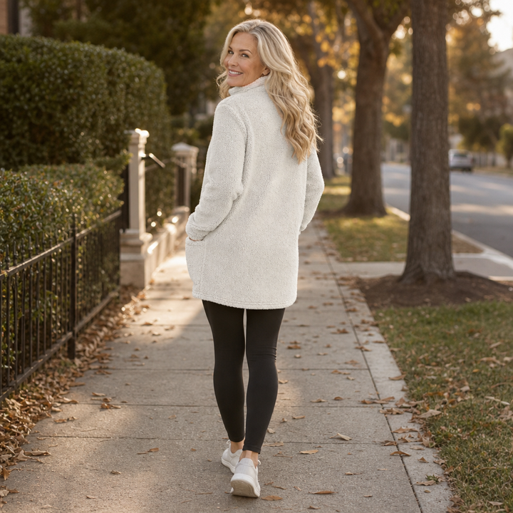 Wearlyn – Longline Half-Zip Sherpa Fleece Pullover