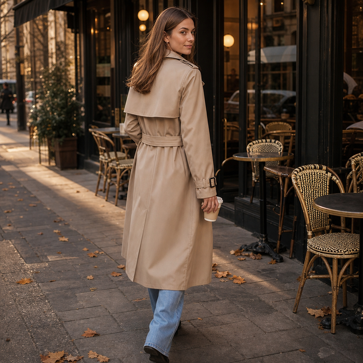 Winterly – Belted Mid-Length Structured Trench Coat
