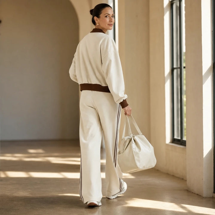 Set Theory – Bomber Jacket And Wide-Leg Pants Set
