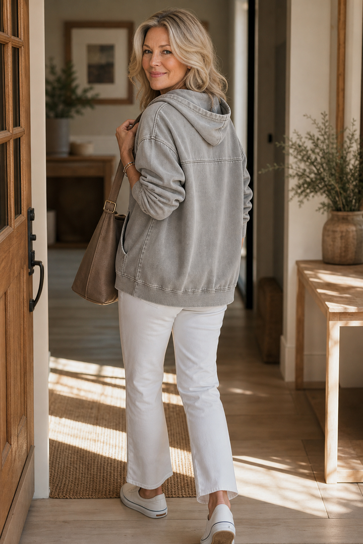 Rethread – Washed Relaxed Zip-Up Hoodie