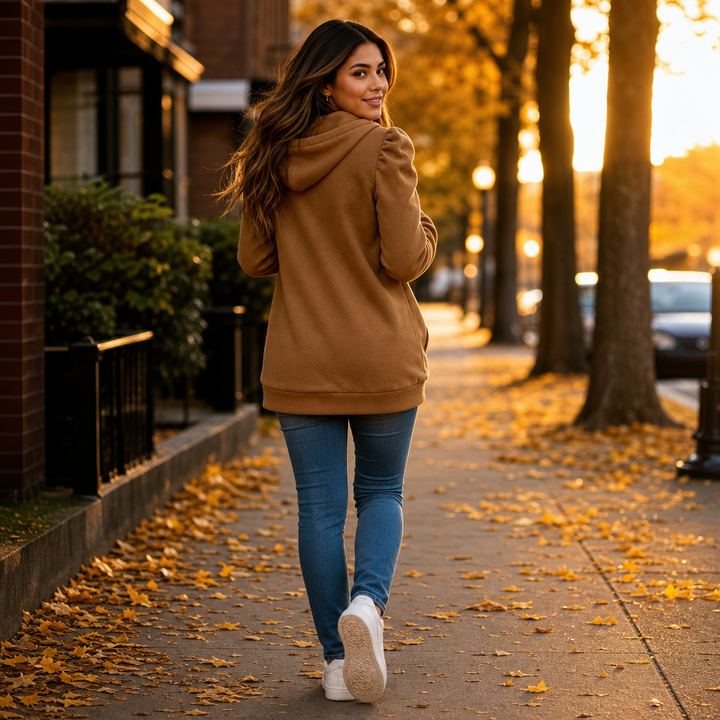 Coshvale – Puff Sleeve Hooded Sweatshirt