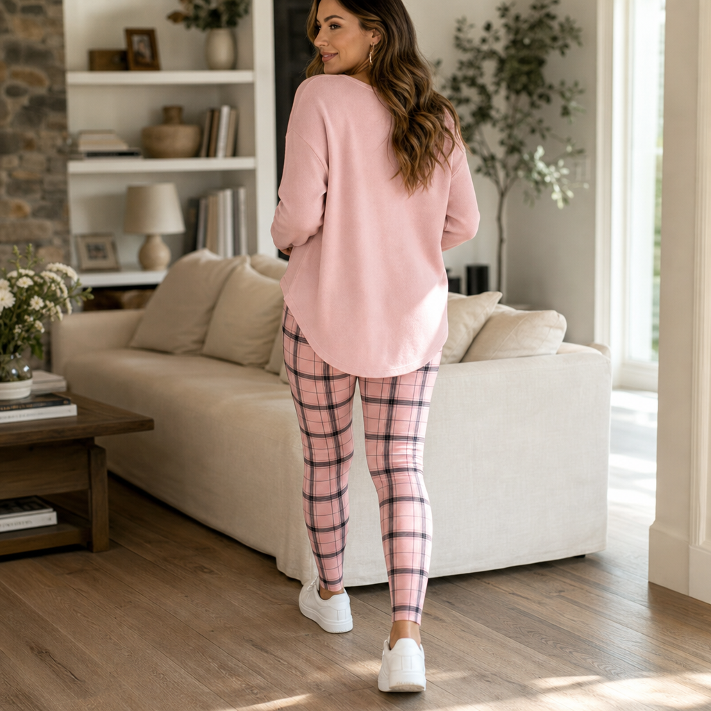 Veluna – Relaxed Knit Top And Pants Set