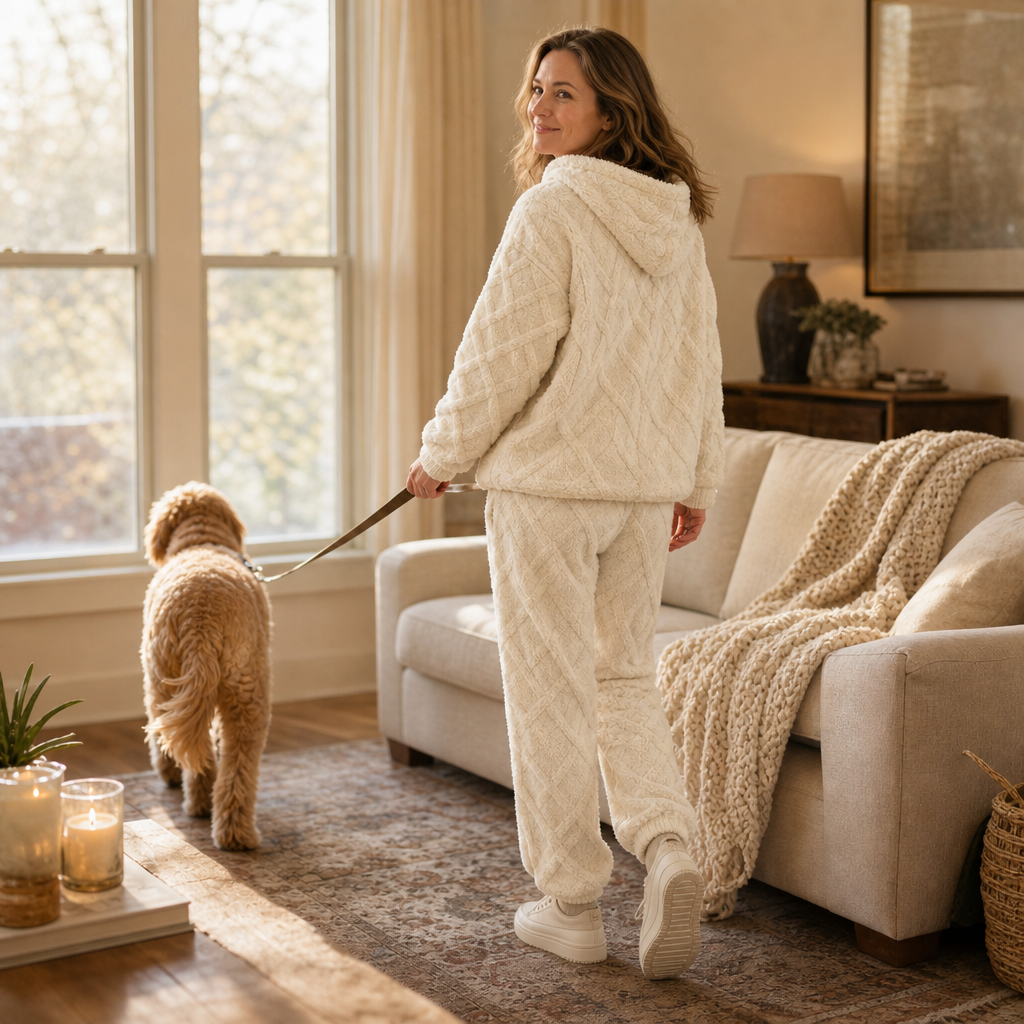 Veloura – 3D Embossed Lounge Set