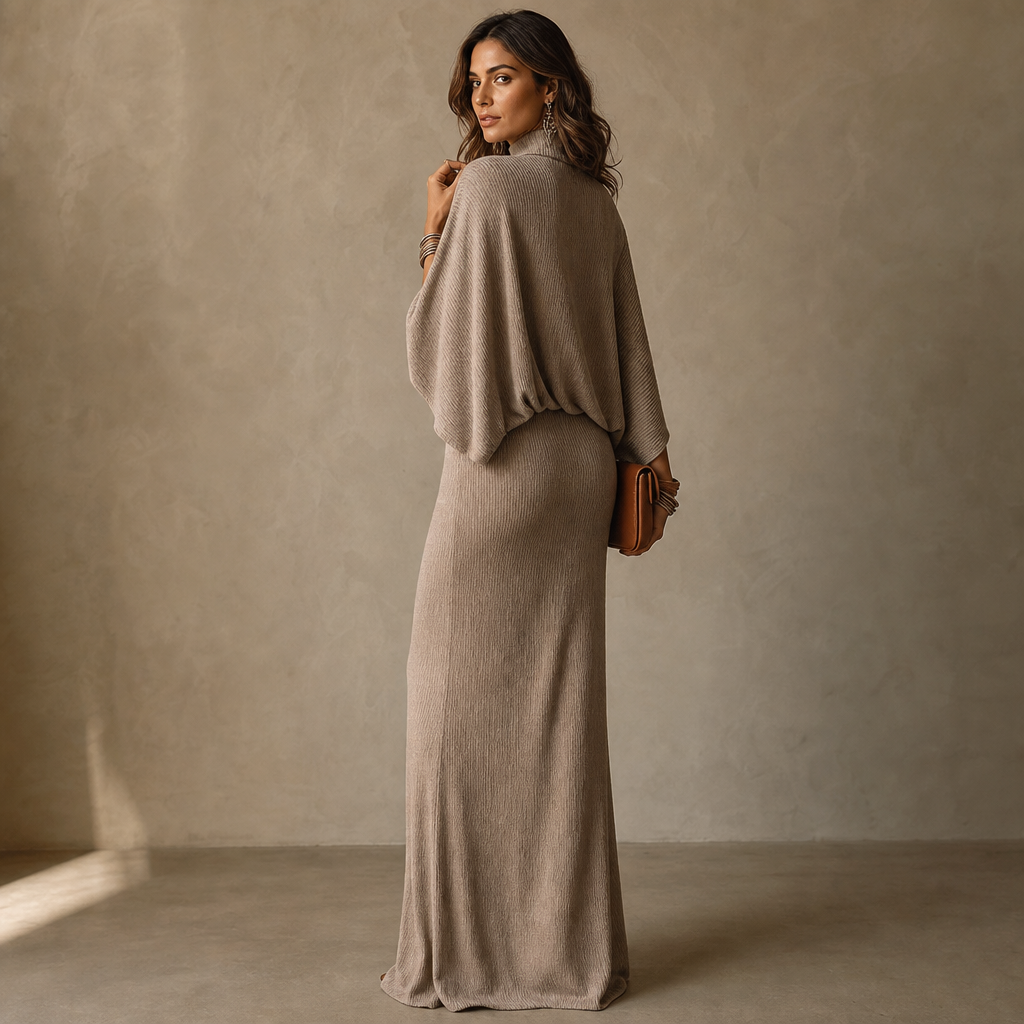 Wearbella – Batwing Sleeve Top And Long Skirt Set