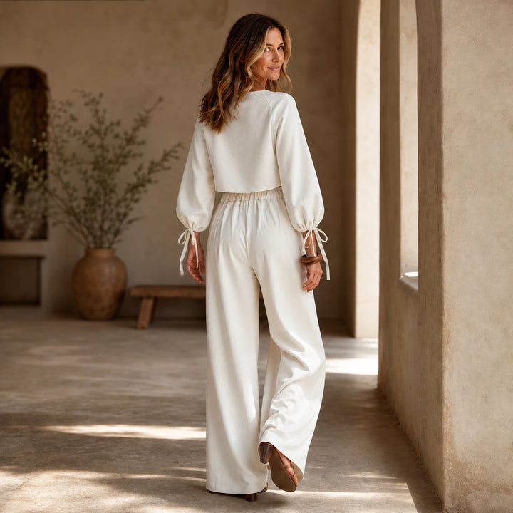 Setluna – Crop Top And Wide-Leg Trouser Set