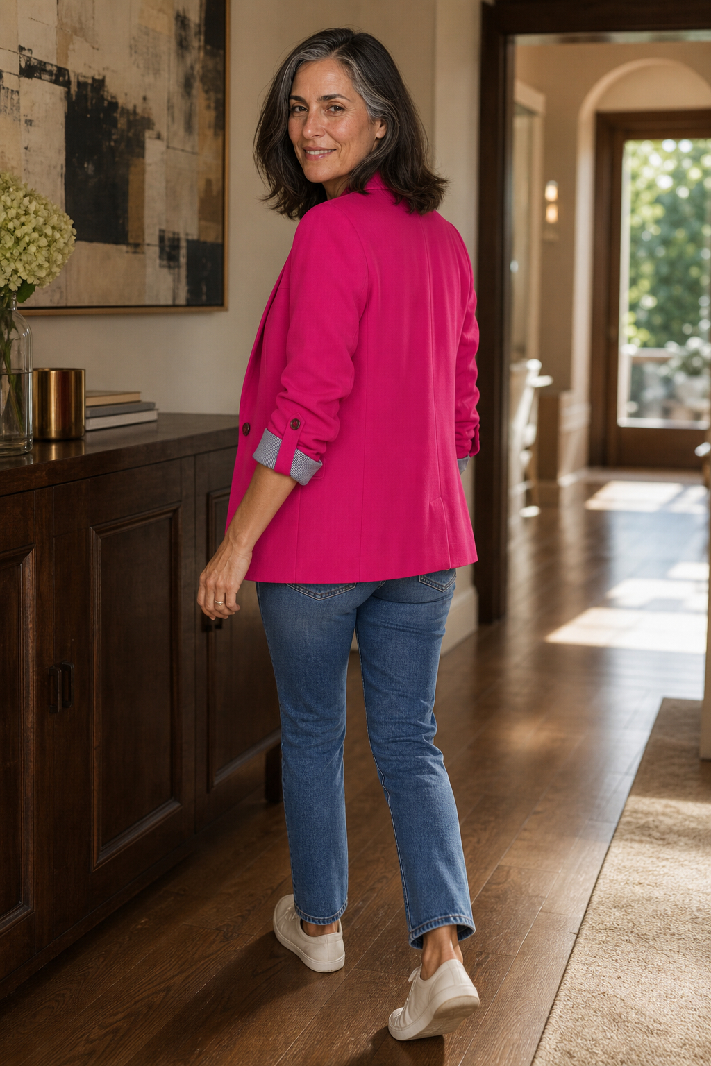Structria – Soft-Knit Structured Lapel Blazer Cardigan