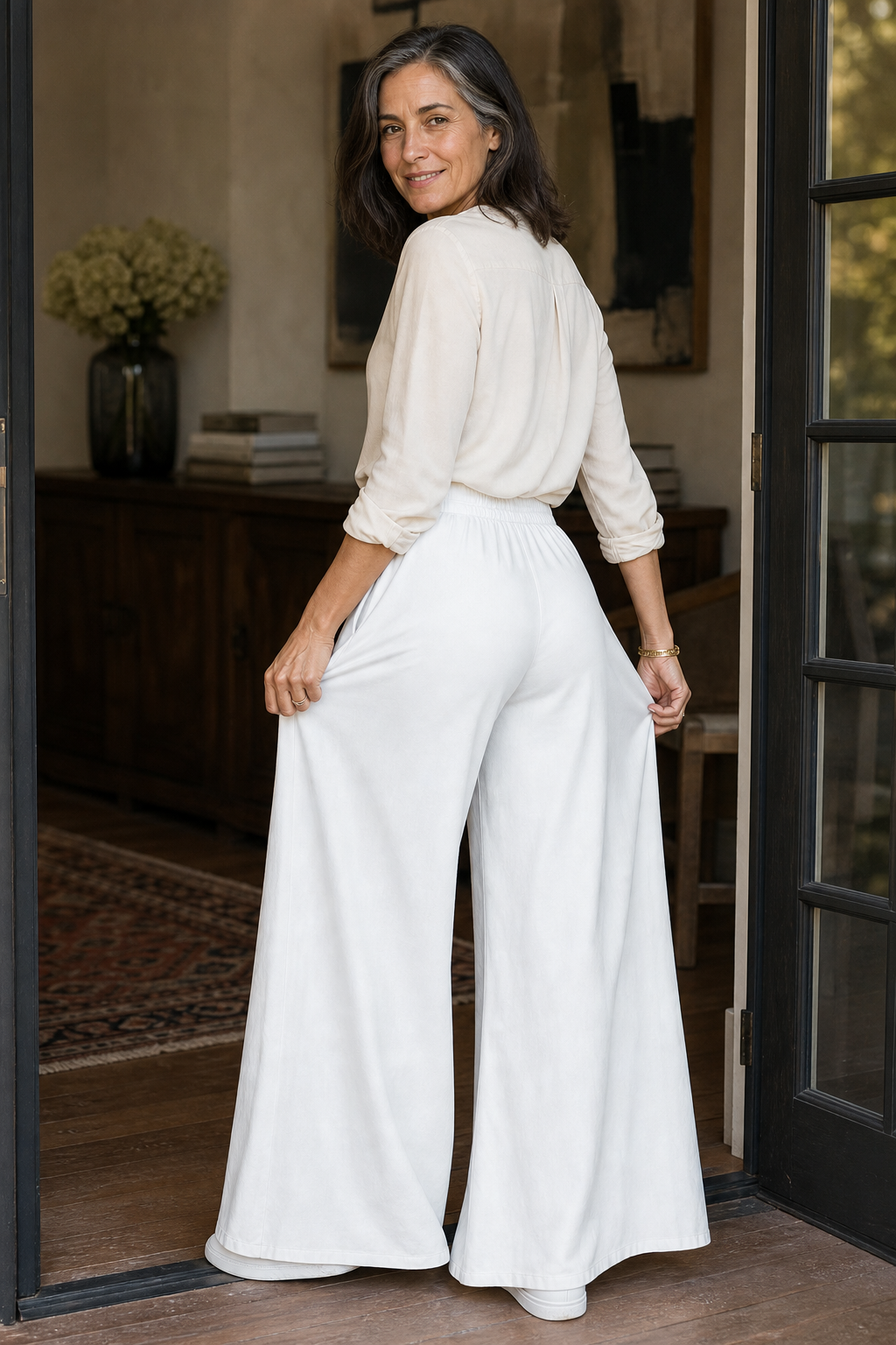 Linora – Wide-Leg High-Rise Palazzo Pants
