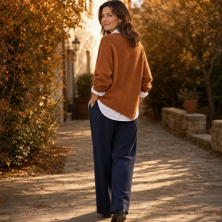Caramelia – Asymmetric Toggle-Front Knit Cardigan